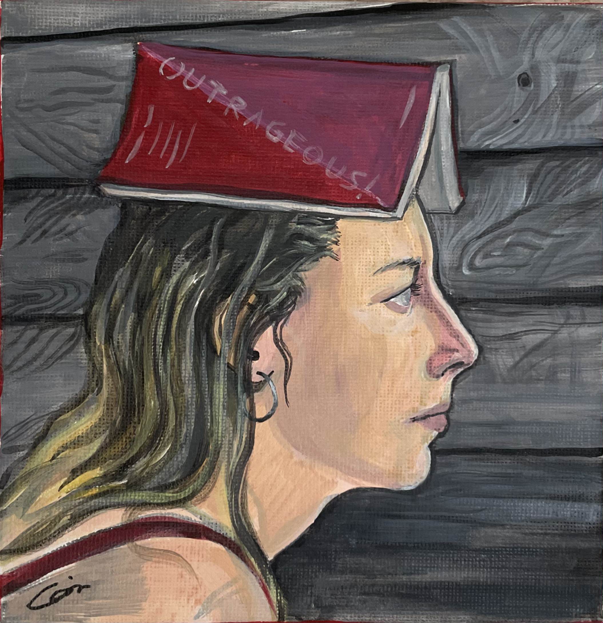 Alice With A Book On Her Head